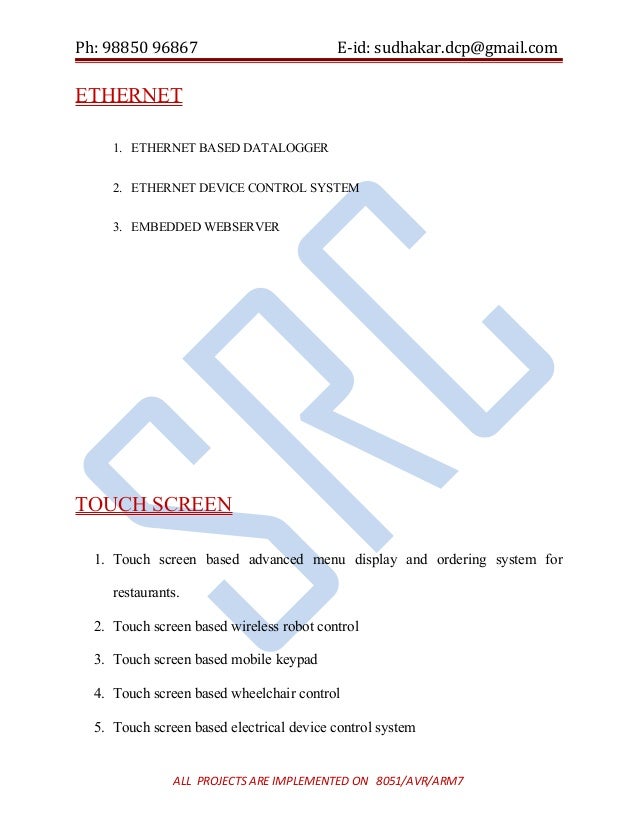 Embedded Systems Projects Embedded systems projects