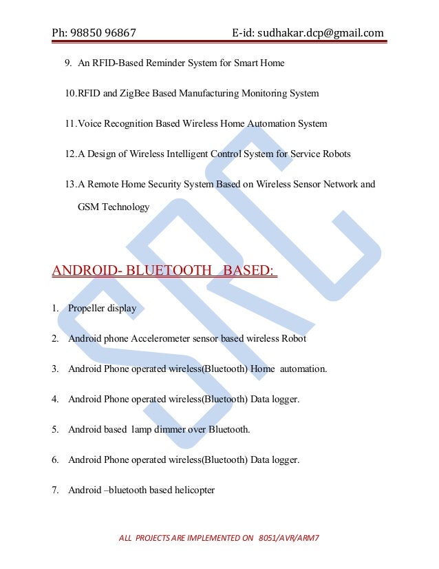 Embedded Systems Projects Embedded systems projects