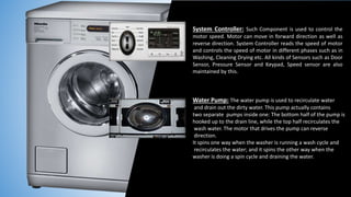 Embedded system in washing machine | PPTX