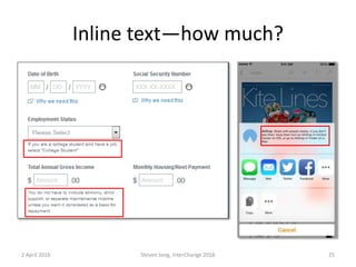 Inline text—how much?
2 April 2016 Steven Jong, InterChange 2016 25
 