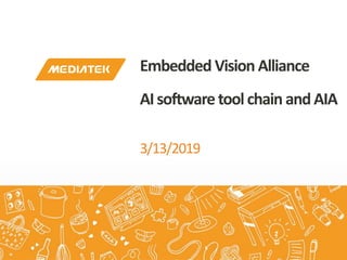 CONFIDENTIAL A
3/13/2019
Embedded Vision Alliance
AIsoftware toolchain andAIA
1
 