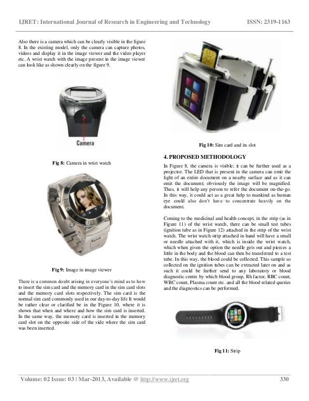 Embedded wrist watch