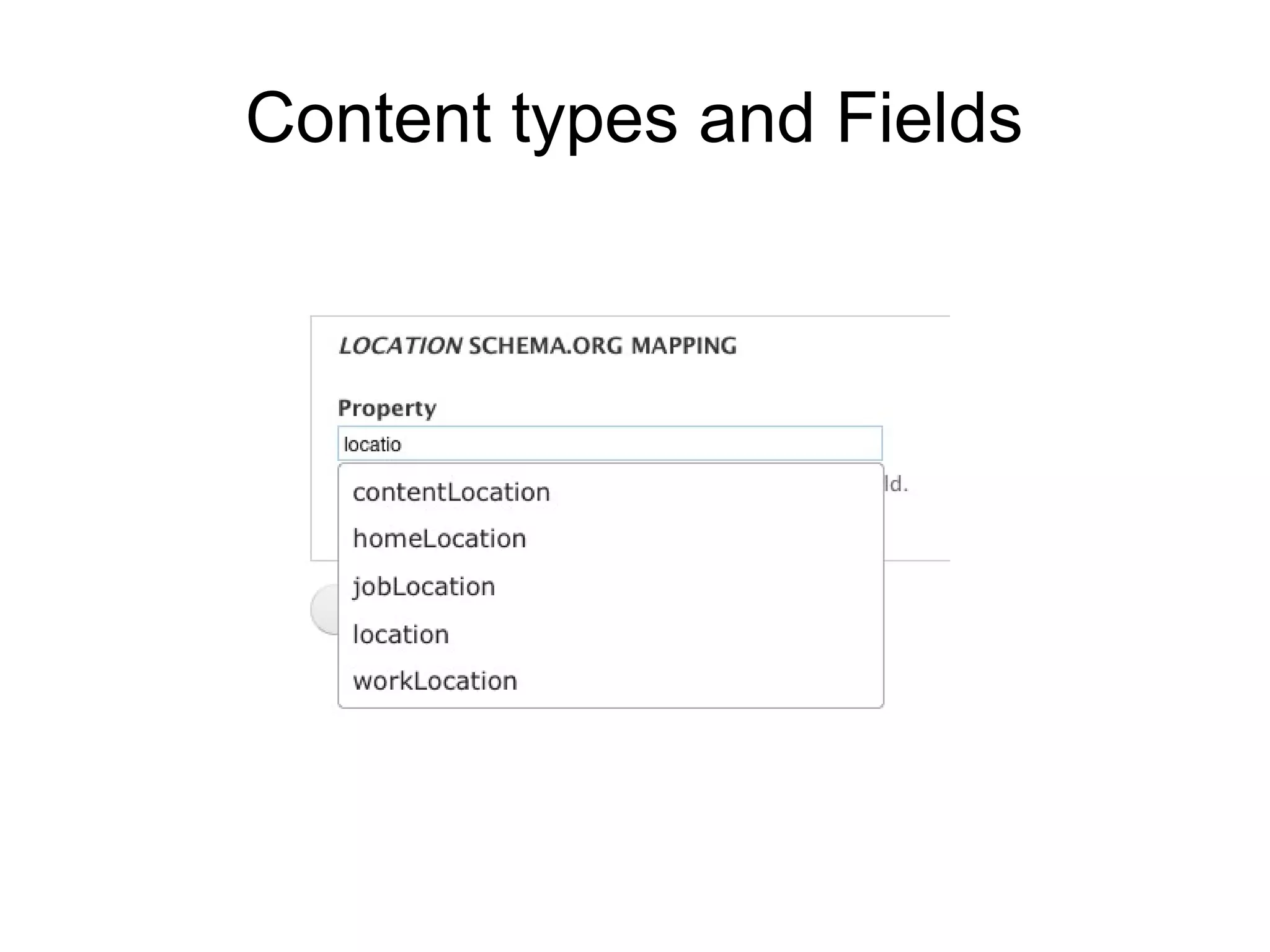 Content types and Fields 