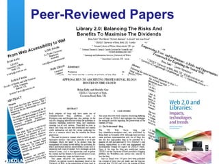 Peer-Reviewed Papers Peer-reviewed Papers 