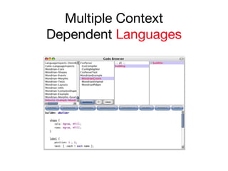 Multiple Context
Dependent Languages
 