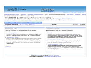 Assignment Resources - Online DESC 656: Quantitative
Analysis for Business Operations (Hall) - InfoGuides at
Pepperdine University
 