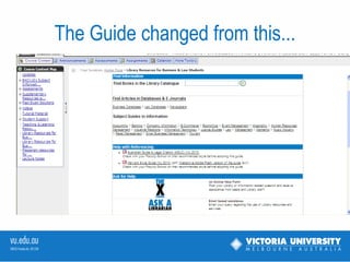 The Guide changed from this...
 