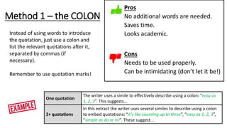 Embedding Quotations | PPTX