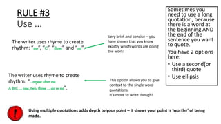 Using Ellipses In Quotes Embedding Quotations | PPTX