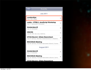 Samstag, 2. Juli 2011
 