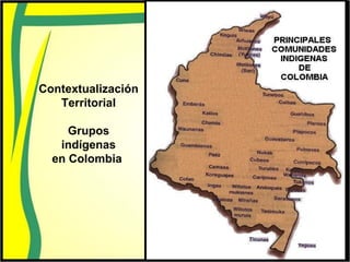 Contextualización
Territorial
Grupos
indígenas
en Colombia
 