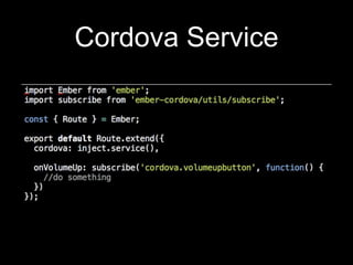 Cordova Service
 
