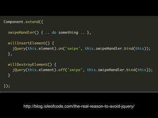 http://blog.isleofcode.com/the-real-reason-to-avoid-jquery/
 