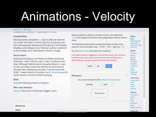 Animations - Velocity
 