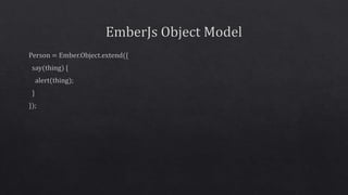 Ember.js and .NET Integration