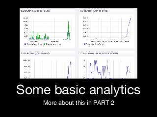 Some basic analytics
More about this in PART 2
 