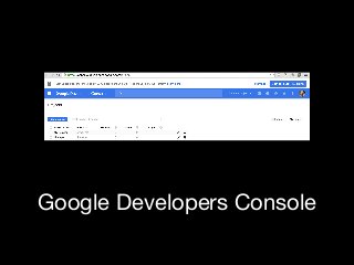 Google Developers Console
 