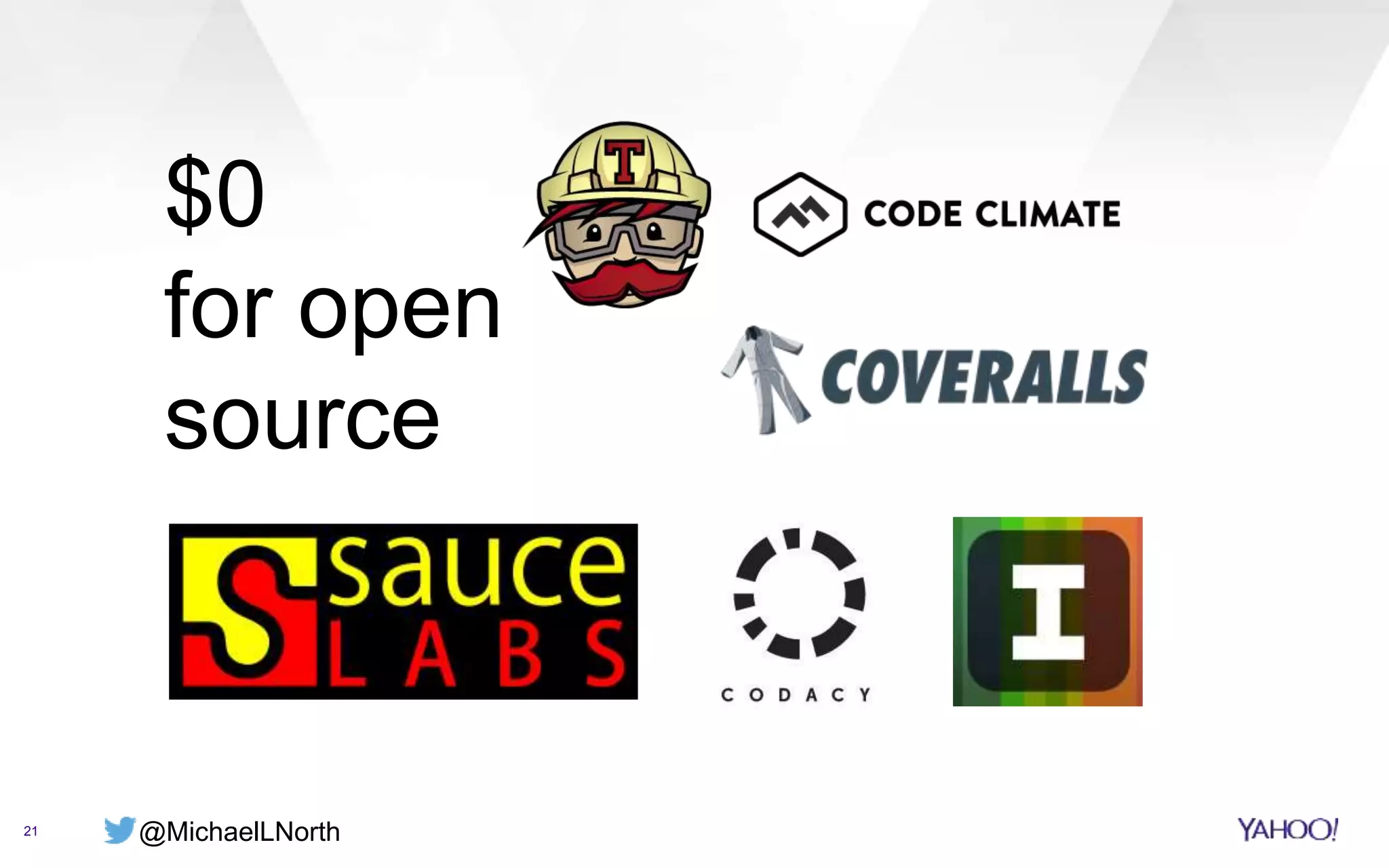 @MichaelLNorth21
$0
for open
source
 