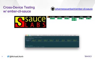 @MichaelLNorth
Cross-Device Testing
w/ ember-cli-sauce
19
johanneswuerbach/ember-cli-sauce
 