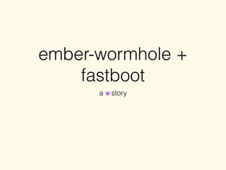 ember-wormhole +
fastboot
a 💜 story
 