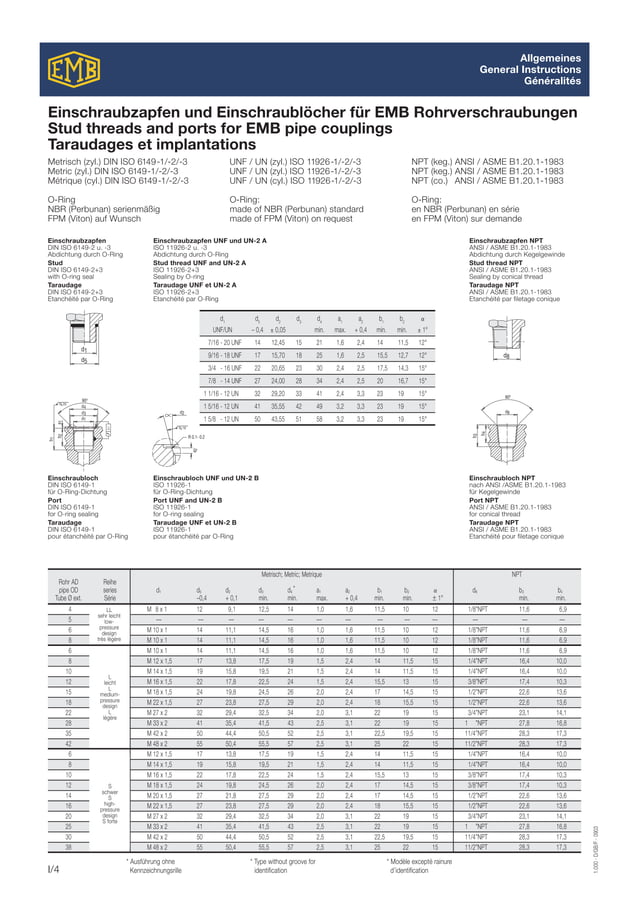 Emb fitting catalogue