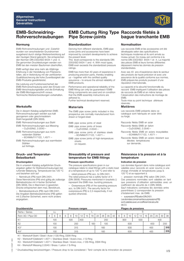 Emb fitting catalogue