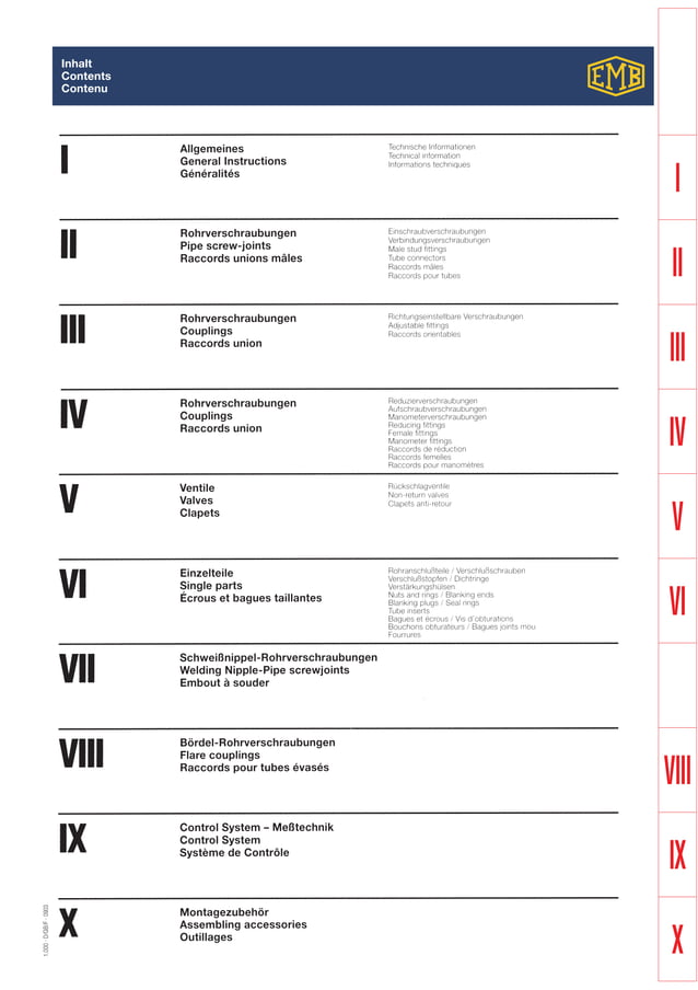 Emb fitting catalogue