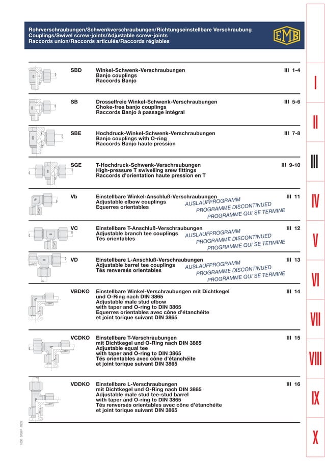 Emb fitting catalogue