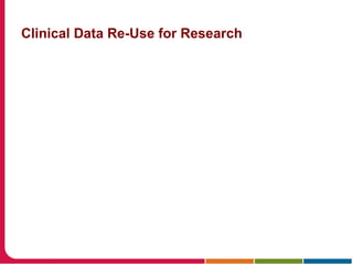 Clinical Data Re-Use for Research
 