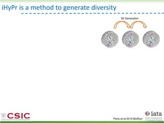 iHyPr is a method to generate diversity
80 Generation
Peris et al 2019 BioRxiv
 