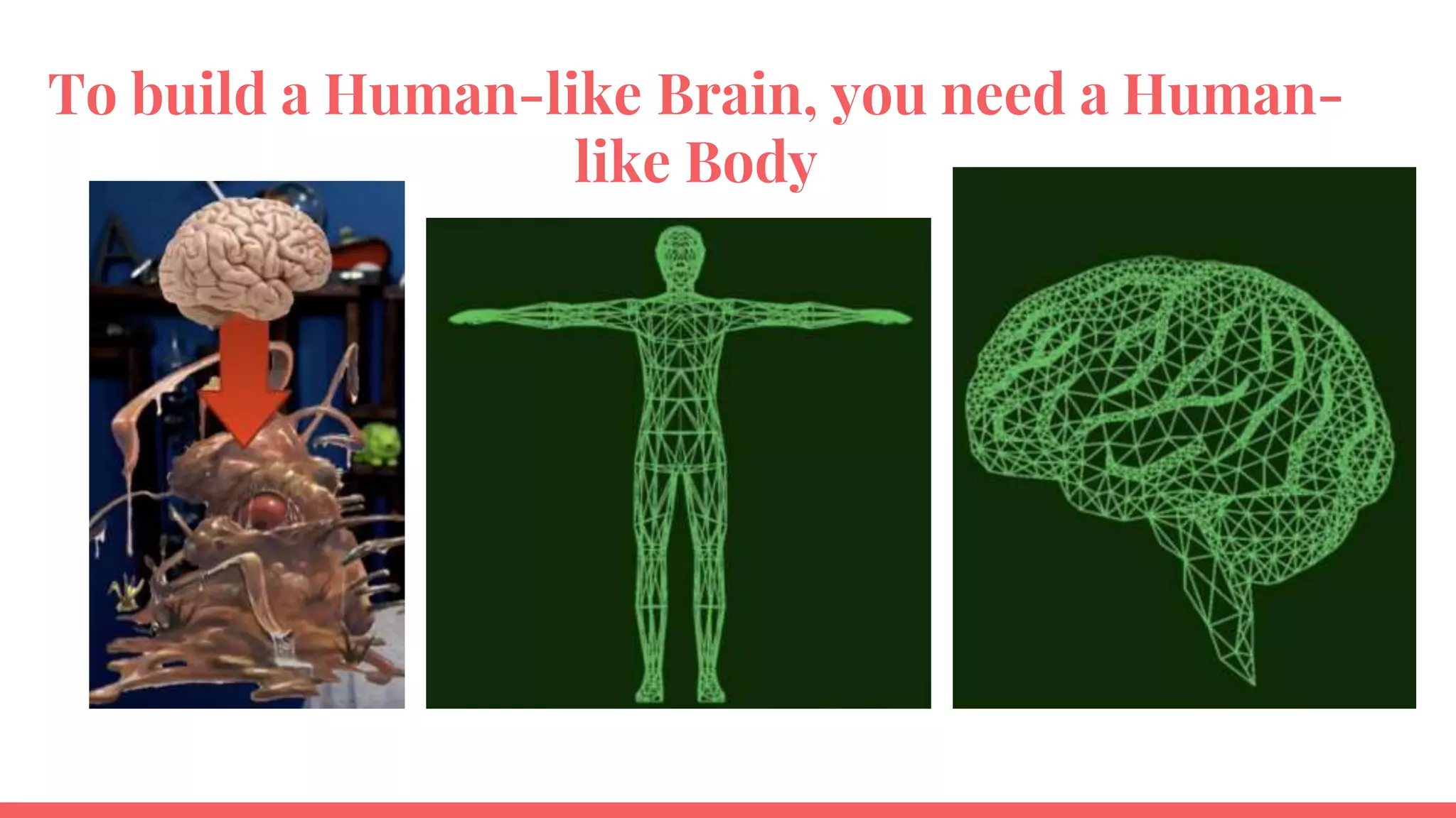 To build a Human-like Brain, you need a Human-
like Body
 