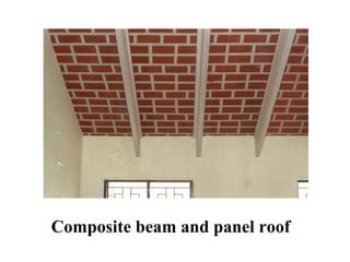 Composite beam and panel roof
 