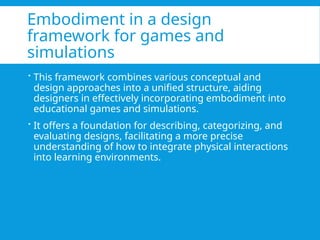 Software Engineering based computer game development - Embodied ...