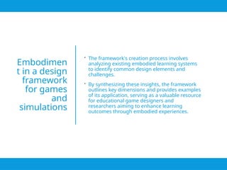 Software Engineering based computer game development - Embodied ...