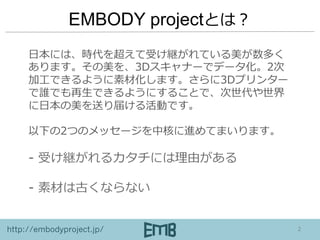 http://embodyproject.jp/
EMBODY project
 