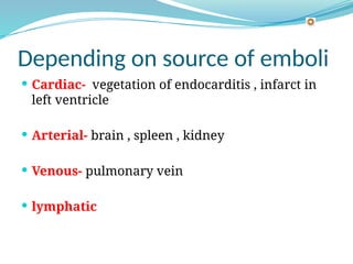 EMBOLISM - definition and classification | PPTX