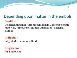 EMBOLISM - definition and classification | PPTX