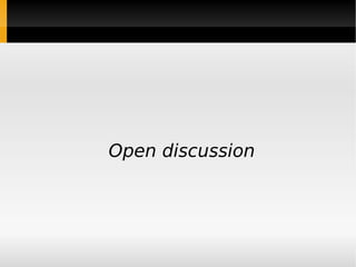 Open discussion 