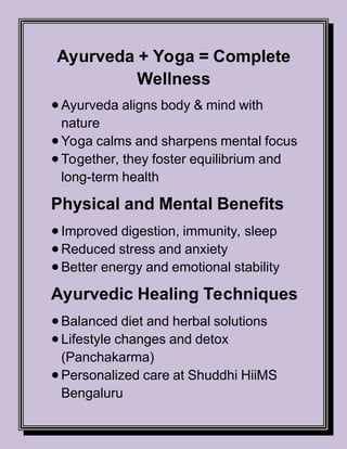 Embrace Ayurveda and Yoga for a Harmonized and Balanced Life.ppt