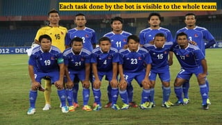 Each task done by the bot is visible to the whole team
 