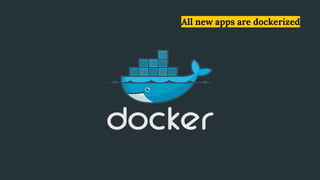 All new apps are dockerized
 