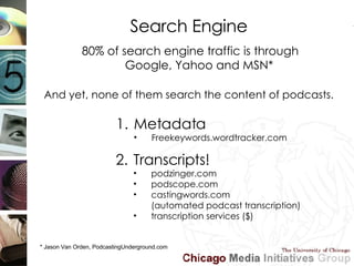Search Engine <ul><ul><ul><li>80% of search engine traffic is through Google, Yahoo and MSN* </li></ul></ul></ul><ul><ul><...