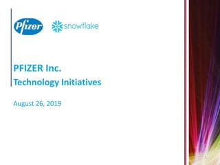 PFIZER Inc.
Technology Initiatives
August 26, 2019
1
 