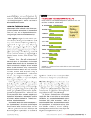 sloanreview.mit.edu Embracing Digital Technology • MIT SLOAN MANAGEMENT REVIEW 7
research highlighted nine specific hurdle...