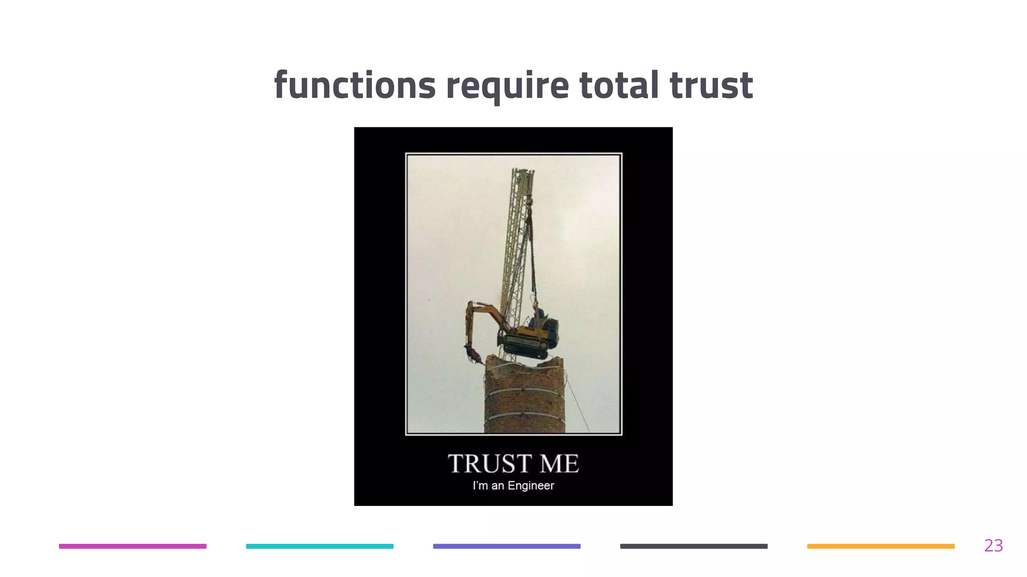 functions require total trust
23
 