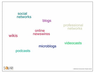 social
    networks
                    blogs
                               professional
                                ...