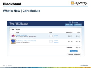 What’s New | Cart Module 