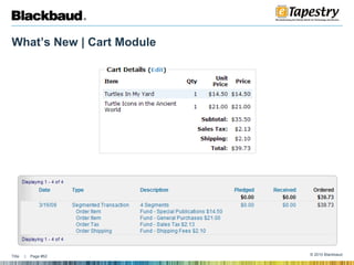 What’s New | Cart Module 