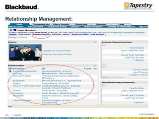 Relationship Management:  