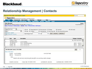 Relationship Management | Contacts  